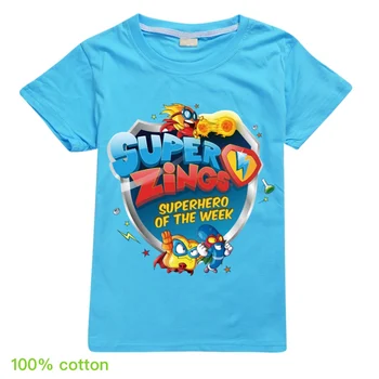 2020 Roztomilý Super Lavera Děti Cartoon SuperZings Tištěné Vtipné tričko Dětské Letní Topy Dítě Dívky Chlapci Skvělé Ležérní tričko