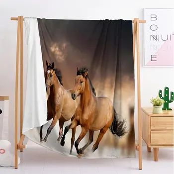 2020 Nový kůň zvíře Vlastní deky, Velké a malé velikosti hodit deku gobelín spací deku, flanelové deku, ložní prádlo