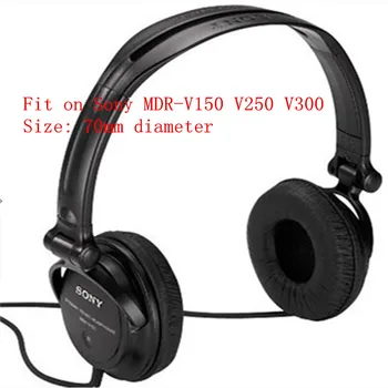 Linhuipad MDR V150 sluchátka Kožené Ušní Polštáře jsou dodávány Koncovky 70 mm diameter4 ks /lot pro Sony MDR-V150 V250 V300 ATH-SJ3 ATH-SJ5