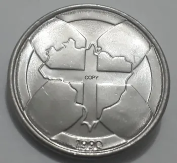 Brazílie Republiky 1 Cruzado Novo Kristova Kříže 1990 Cupronickel Stříbrné Pozlacené Mince Kopie