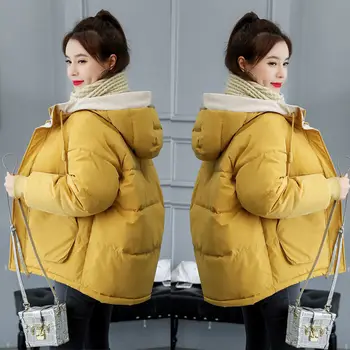Dolů bavlna-polstrovaný bunda dámská krátká zimní 2019 nový korejský ins chleba kabát volné polstrovaný kabát kabát