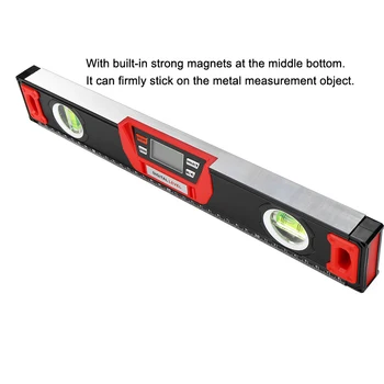 200/300/400/600mm Digitálního Úhloměru Úhel Finder elektronické Úrovni, 360 ° Sklonoměr, s Magnety úhel sklonu tester Vládce
