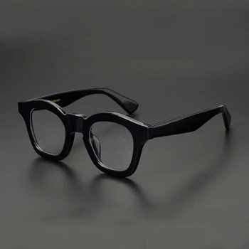 Vintage Muži Náměstí Acetát Rámu Brýlí Ženy Luxusní Značky Krátkozrakost Předpis Optické Eyeglasse Rám Big Box Sluneční