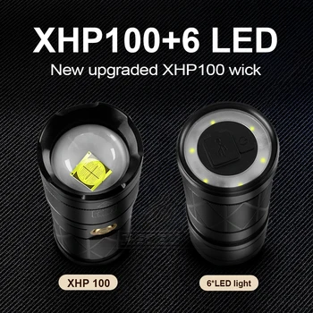 High Power Led Svítilny XHP100 Taktická Svítilna Pochodeň Světla Usb Flash Světlo 18650 Silný Baterku, Led Xhp70 Pracovní Lampa