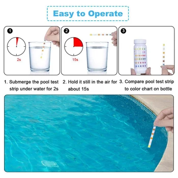 ANENG 50ks/Láhev 6-In-1 Bazén, LÁZNĚ, Vody Kvalitní Testovací Proužek Zbytkového Chloru, Alkalita, Tvrdost PH Test Papíru