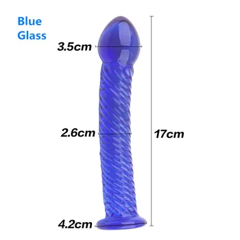 4 Barvy Penis Pyrex Sklo Realistické Dildo Anální Zástrčka pro Ženy G-spot Stimulace Masturbace Zadku Falešné Penis, Sex Hračky