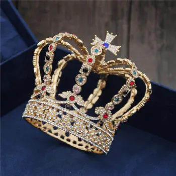 Royal Queen King Nevěsta Diadém Koruny pro Ženy Čelenky Svatební Čelenky a Korunky Svatební Vlasy, Šperky, Doplňky Miss Čelenka