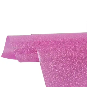 Růžové třpytky přenos Tepla vinyl žehlička na přenos na oblečení HTV vinyl tepla stiskněte tlačítko film dekor DIY jednoduché weed cut řemesla materiály