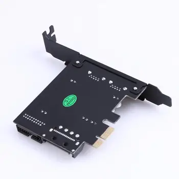 Super Rychlost 5Gbps PCI-E 2XUSB 3.0 PCI Express Rozšiřující Karty 19-Pin Napájecí Konektor podpora PCIE 1X 4X 8X 16X