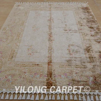 Yilong ' x 8 5.6.1' Starožitný ručně vyrobené perský tabriz koberec tmavě modrý ručně vázané turecké koberce (1834)