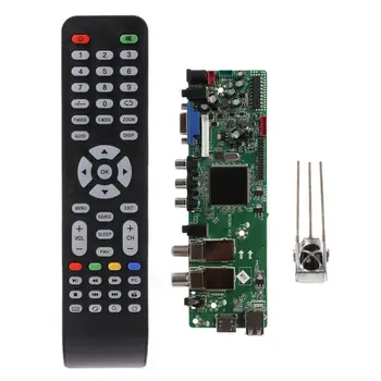 DVB-S2, DVB-T2, DVB-C Digitálního Signálu ATV Javor Ovladač LCD Dálkové Ovládání Deska Launcher Univerzální Dual USB Média QT526C V1.1 T. S5