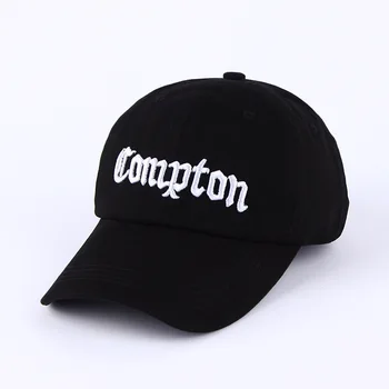 Compton Baseball Cap Ženy Muži Snapback Hip Hop Čepice Černá Bílá Casquette