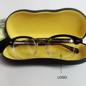 Johnny Depp Brýle Muži Ženy Acetát Brýle Rám Značky Design Počítač Transparentní Optické Brýle Rám Nejvyšší Kvality box 313