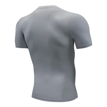 Módní Čisté Barvy T-Shirt Men Krátký Rukáv Komprese Těsné Trička, Tričko S - 3XL Letní Oblečení Doprava Zdarma