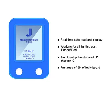 JC U2 Tester Rychlý Detektor pro iPhone /iPad Nabíjení IC Chyba Rychle Tester SN Sériové Číslo Čtečky