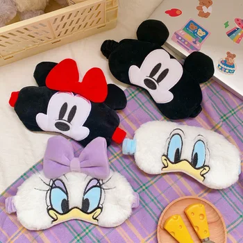 Disney Mickey Mouse Minnie Mouse Zavázanýma Očima Měkké Plyšové Spát Kawaii Oční Maska Plyšové Spánku Maska Na Spaní Plyšové Zimní Dárky