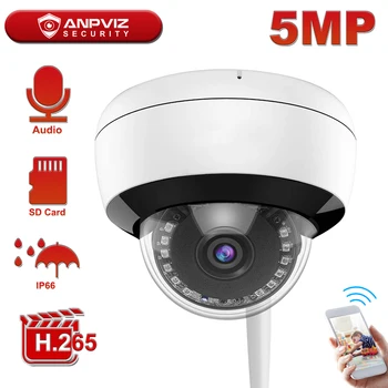 Anpviz 5MP IP WIFI Kamera Dome Vnitřní/Venkovní Wirelese Bezpečnostní Kamery One-Way Audio Vestavěný Mikrofon 30m IR, Onvif IP66