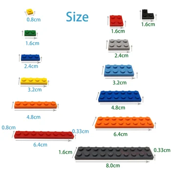 5ks DIY Stavební Bloky 8x12 Tečky, Tenké Postavy Cihly 12Color Vzdělávací Kreativní Velikost Kompatibilní Se Značkou Hraček pro Děti