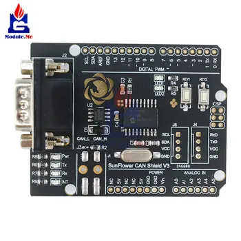MCP2515 CAN-Bus Štít Deska Modul SUB-D Konektor Standardu UART SPI IIC LED Indikátor Controller MŮŽE 4,8-5,2 V pro Arduino