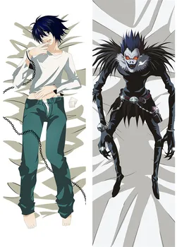Anime Death Note Polštář Kryt případ L. Lawliet Yagami Light Cool Kluci polštář Kryt Objímá Tělo povlak na polštář Otaku Dárky