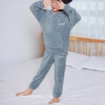 CYSINCOS Jaře Zimní dětská Coral Fleece Děti pyžama domácí oblečení Chlapci Dívky Děti Fleece Teplé Flanelové Pyžamo Sleepwear