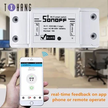 Itead Sonoff Smart Wi-fi Přepínač DIY Inteligentní Bezdrátový Dálkový Spínač, Domotica, Wifi Vypínač Smart Home Controller, Práce s Alexa