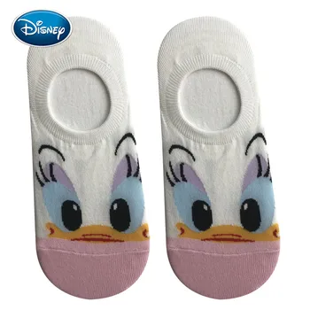 Disney Žen Roztomilý Kreslený Mickey Minnie Tisk Ponožky Loď Ponožky Skluzu Silikonové Kreslený Roztomilé Zvířecí Módní