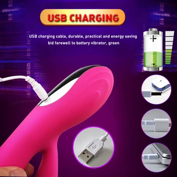 G Spot Rabbit Vibrátor Vibrátor Orgasmus Hračky pro Dospělé USB Nabíjecí Silný, Masturbace, Sex Hračky pro Ženy, Vodotěsné dospělý Sex produktu