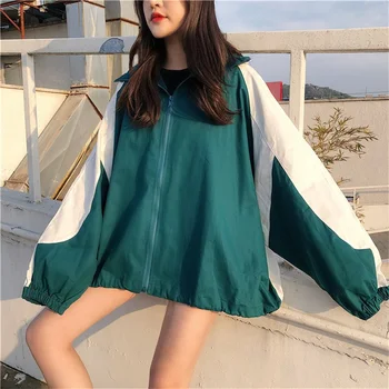 Bundy Ženy Módní Volný čas korejský Styl All-zápas Harajuku Tištěné Dámské Oblečení Jednoduchý Kabát studentky Streetwear Nové