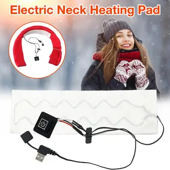 Zimní Elektrické Topení Šátek USB Nabíjecí Nastavitelná Teplota Elektrické Krku Topení Pad Vodotěsný Skládací Bryndáček, Šátek Topení