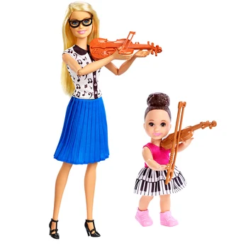 Barbie Gymnastické Kariéry Trenér Panenka Učitel Hudby Playset S Panenkou Barbie A Student Panenky Pro Dívky Dárek