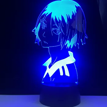HAIKYUU KENMA KOZUME 3D PROFIL LED ANIME LAMPA Led 7 Barev Světla Japonské Anime Dálkové Ovládání Základní Stolní Lampa Dropshipping