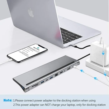 MacBook pro Type-C HUB 4K Docking station dual HDMI, RJ45 Gigabit Lan PD Laptop, Dokovací Stanice pro Vysoce Kvalitní usb-c hub adapter