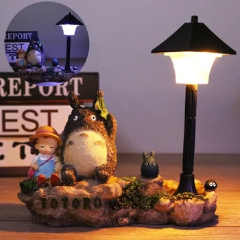 Nové Kreativní Pryskyřice Karikatura Totoro Noční Světlo LED Noční Noční Osvětlení, pro Místnosti Noční Home Dekor Děti, Narozeniny, Vánoční Dárek