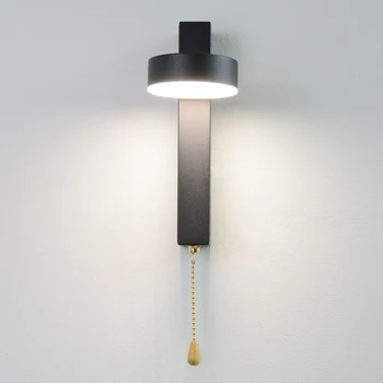 LED Nástěnné svítidlo s Zip přepínání 3 barvy, jako je přepnutí nástěnné světlo Moderní Domov svícen, 7W 9W Černá Bílá Pro Domácí Schodiště, Ložnice, Lůžka