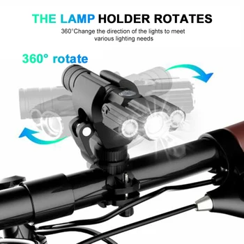 Multifunkční LED Světlo na Kolo Lampa Cyklistika Bike Světlo Hliníkové Slitiny USB Vodotěsné 4 Režim Osvětlení Bike Svítilna Světlo
