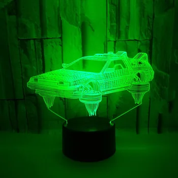 Auto Tvar Malé Noční Světlo Novinka led 3D Vizuální Noční Světlo 7 Barev Proměnlivé Stolní Lampa Dotykový Spínač USB Vnitřní Osvětlení