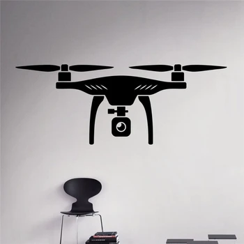 2018 Real Air Drone Zeď Vinyl Obtisk Kvadrokoptéra Nálepka Letadla Home Art Dekor Nápady Interiéru Vyměnitelné Dětský Pokoj Design X103