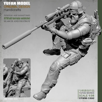 Yufan Model 1/35 Pryskyřice Postavu amerického Vojáka model kit self-assembled Yfww-1990