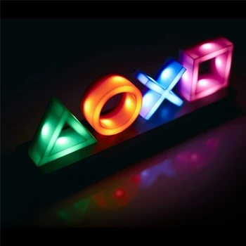 Barevné Hra Ikona Lampa Ovládání Zvuku Neonový Nápis Světla, USB Napájení/Baterie Bar Club KTV Zeď Dekorace, Komerční Osvětlení