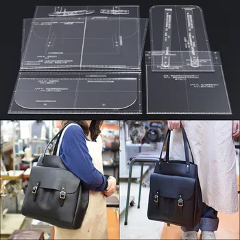 Ručně vyráběné kožené design DIY kožená taška šablony návrhu single taška přes rameno kabelka akrylové verzi formy, šablony 33x35x16CM
