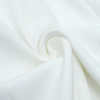 Ocstrade Bodycon Šaty Sexy Průhledné síťoviny Bílé Bodycon Šaty 2021 nově Příchozí Ženy Dlouhý Rukáv Noční Klub Party Šaty
