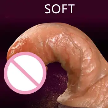 Realistické měkké silikonové dildo Vysokou pružnost silné sání dildo Muž umělý penis Ženské masturbace hračky pro Dospělé Ženské