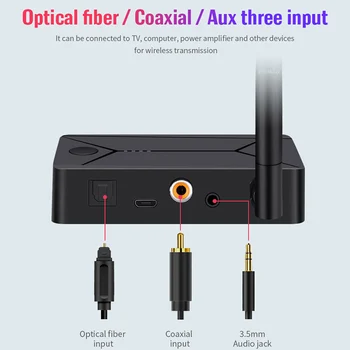 Koaxiální Optický SPDIF Bezdrátový Adaptér 3,5 mm AUX Jack RCA USB Stereo Hudby Bluetooth 5.0 Audio Vysílač Pro TV, PC, Sluchátka