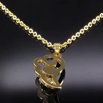 2021 Módní Wing Crystal z Nerezové Oceli Šperky Sady pro Ženy, Barva Zlata Náušnice Náhrdelník Set Šperky pendientes S178530