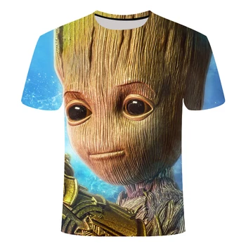 2021 Groot Treeman oblečení pro dívky 3D děti t-shirt letní Topy dítě chlapci anime oblečení Letní Kreslených Anime T Shirt dárek k narozeninám