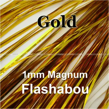 Zlatá Barva, 20 Balení Magnum Flashabou, 1mm Holografické Pozlátko, Mylar Kovový Pozlátko, tv s Plochou Flash, Fly Jig Návnady, Rybaření