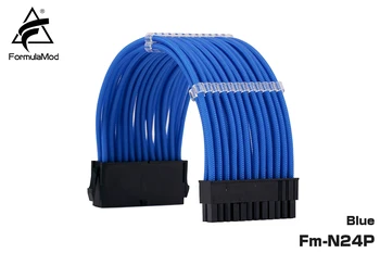 FormulaMod Fm-N24P ATX 24Pin(20+4) Napájecí Prodlužovací Kabel K základní Desce 24 Pin 18AWG Plná Barva Kabel S Hřebenem
