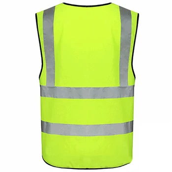Multi-Kapsa Reflexní Vesty, Reflexní Oděvy Fluorescenční Žlutá Vesta Pro Jízdu Na Koni A Běh