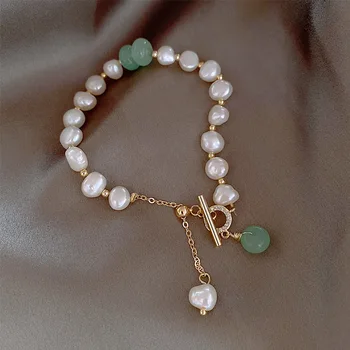 Temperament Elegantní Korejských Žen Příslušenství Módní Jednoduché Barokní Perlový Korálkový Náramek Šperky Žena
